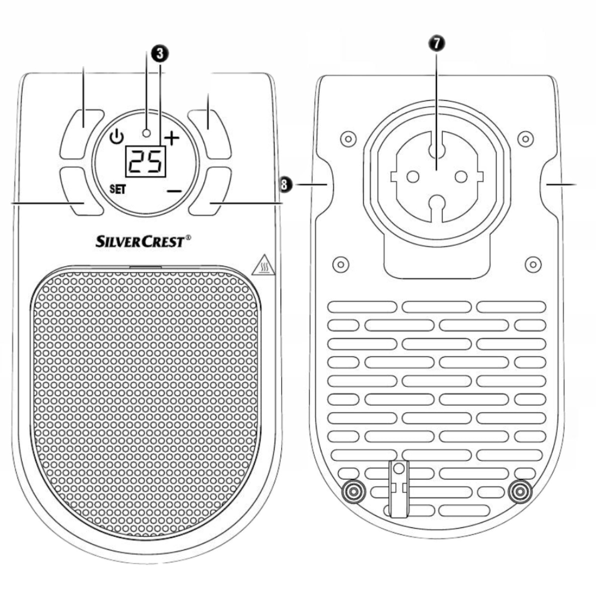 بخاری برقی دیواری سیلور کرست مدل SSH 600 A1