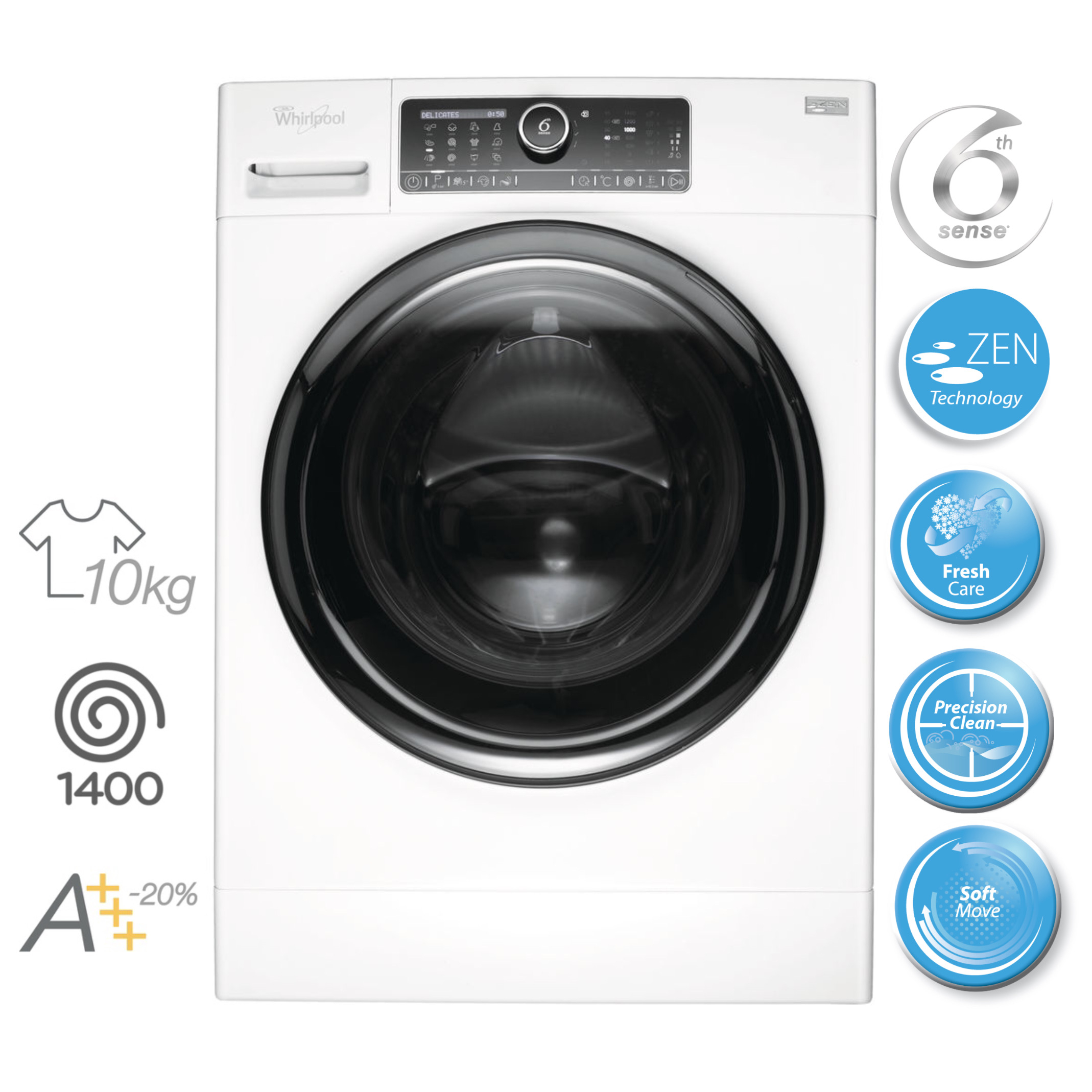 ماشین لباسشویی ویرپول مدل FSCR10422 ظرفیت 10 کیلوگرم