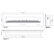 شومینه برقی شومینه اچ بی مدل ID6838-180