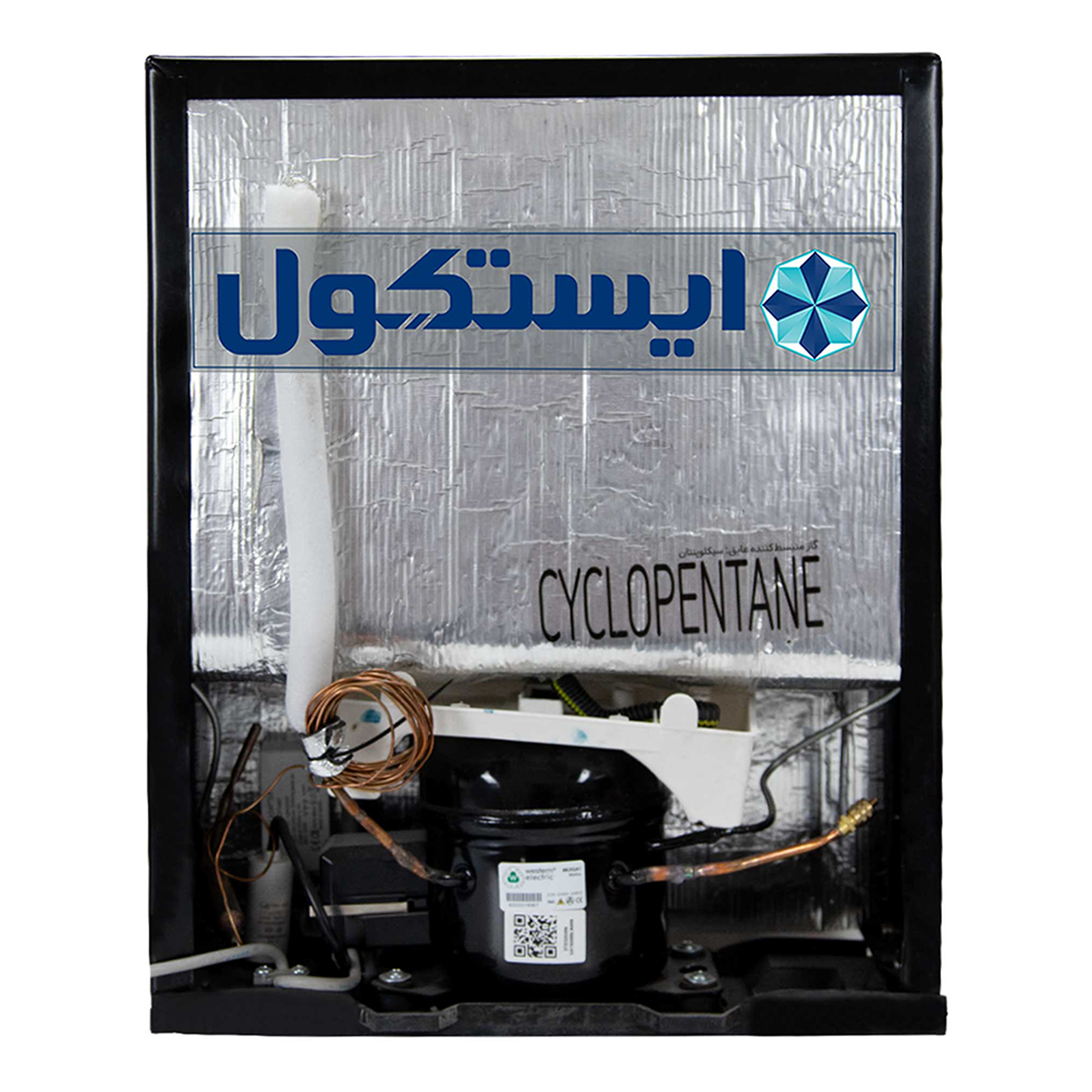 یخچال 3 فوت ایستکول مدل TM-4164-HS، با ارتفاع 59، پهنای 44.5 و عمق 53 سانتیمتر، میزان مصرف انرژی B، دارای 3 طبقه