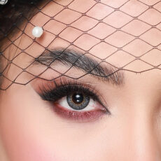 لنز چشم هرا کد H310 رنگ  طوسی عسلی دور دار