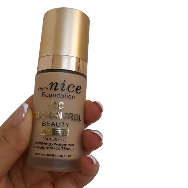 کرم پودر مایع spf30 شیز نایس شماره 102 مناسب برای انواع پوست حجم 46 میلی لیتر