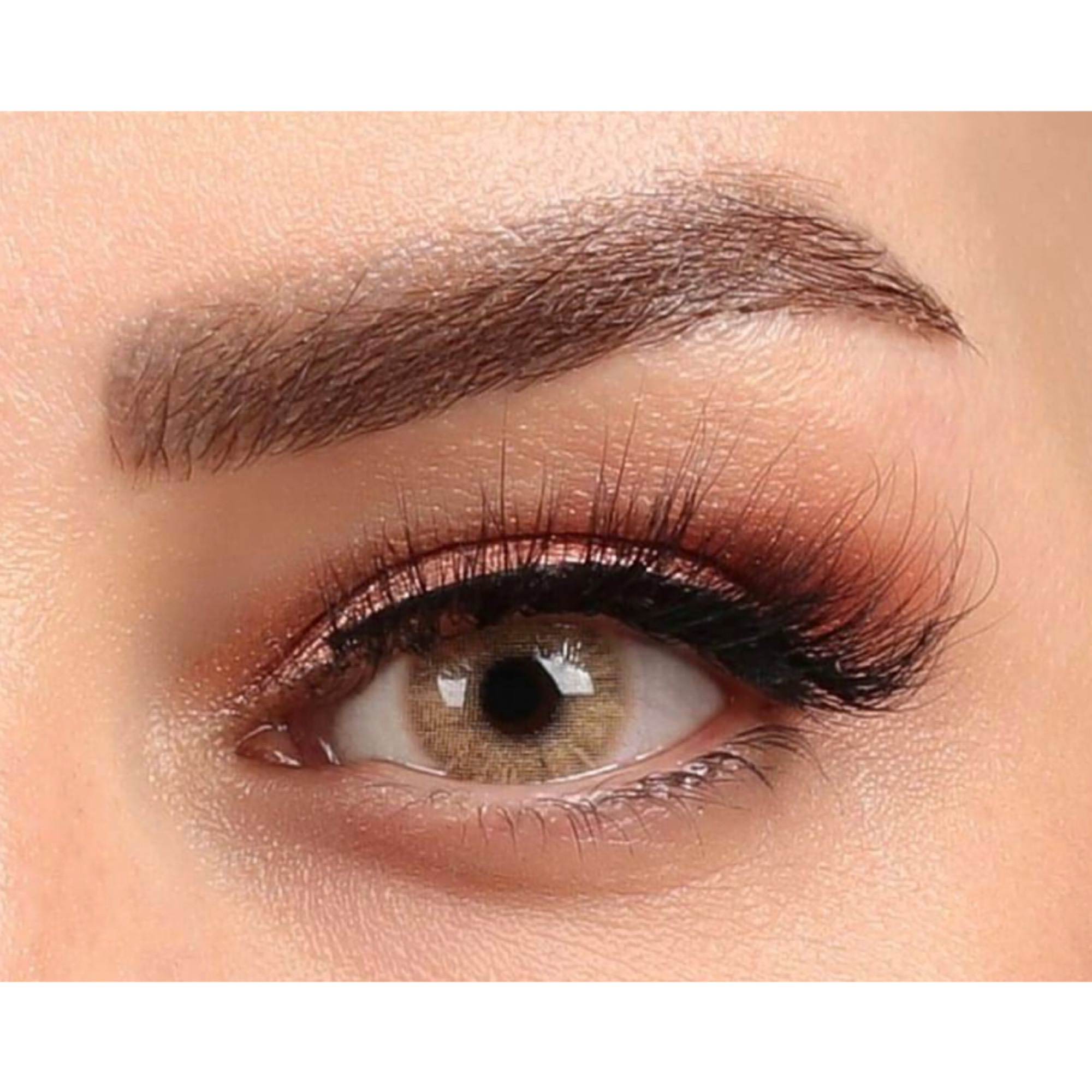 لنز چشم بیوتی شماره 26 مدل AQXA220 رنگ عسلی روشن