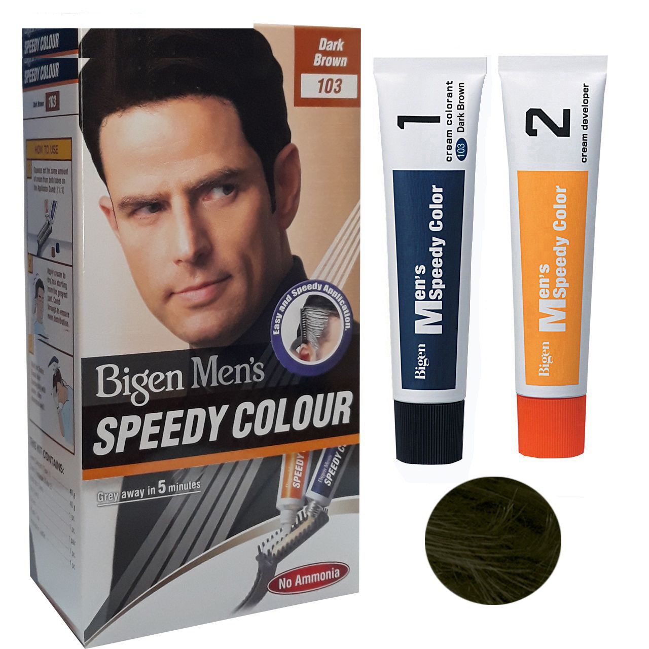 کیت رنگ مو بیگن سری Speedy Colour شماره 103 حجم 40 میلی لیتر رنگ قهوه ای تیره