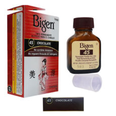 پودر رنگ مو بیگن شماره 45 وزن 6 گرم رنگ شکلاتی