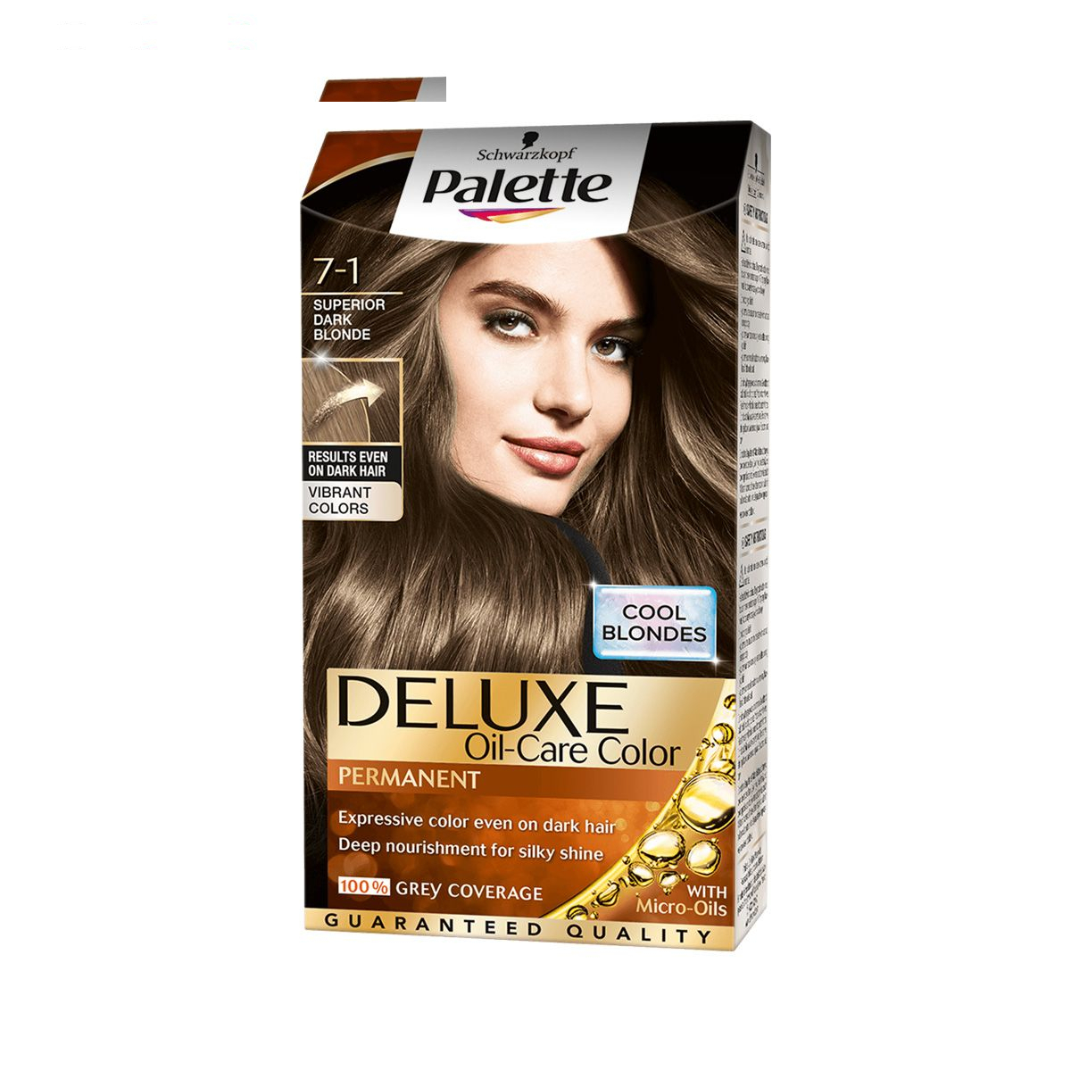 کیت رنگ مو پلت سری DELUXE شماره 1-7 حجم 50 میلی لیتر رنگ بلوند دودی