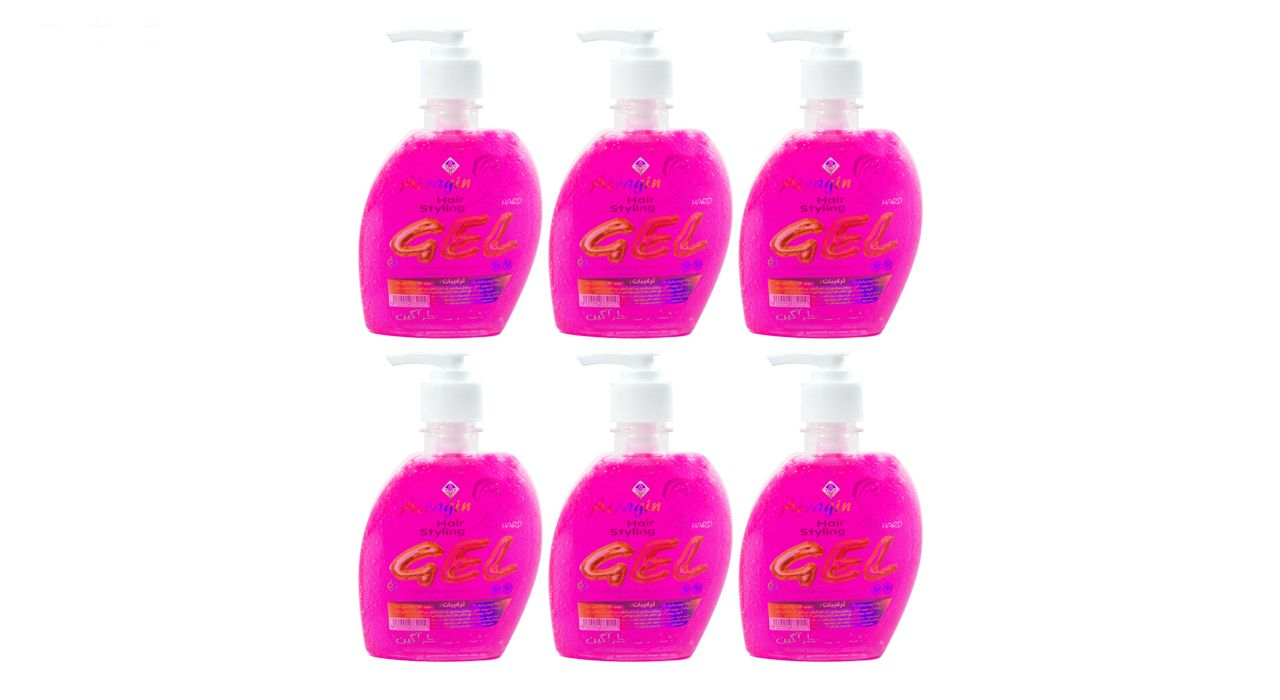 ژل حالت دهنده مو عطرآگین مدل Hard6 حجم 280 میلی لیتر مجموعه 6 عددی