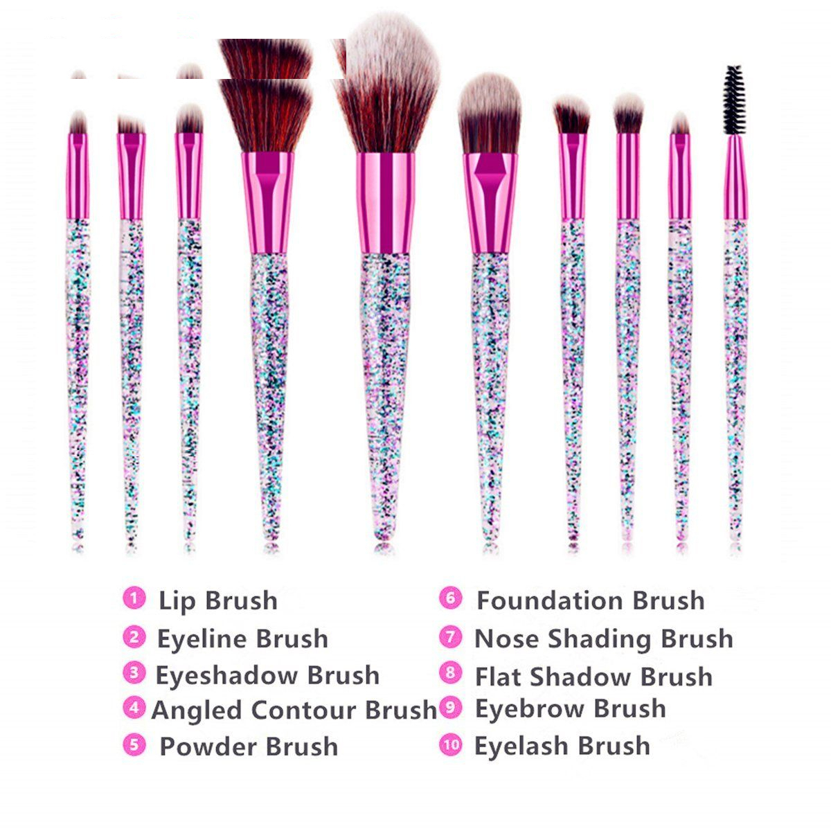 ست برس آرایشی مدل pm-ak بسته 10 عددی