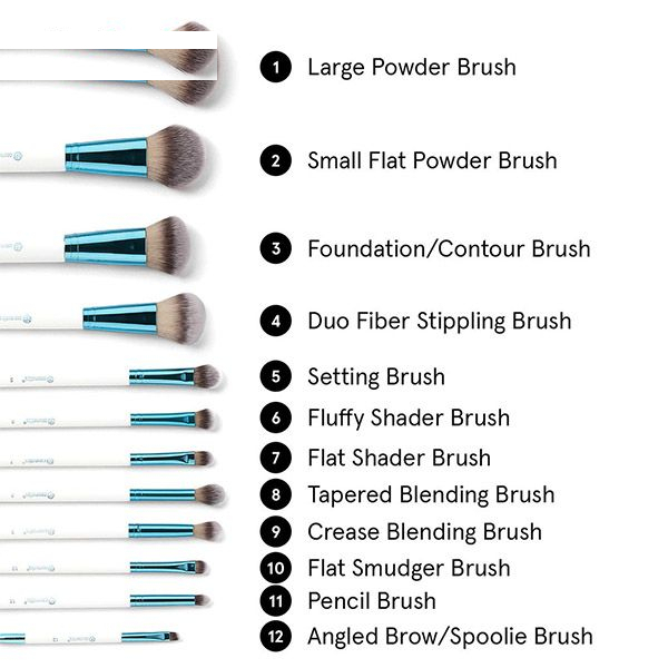 ست برس آرایشی مدل 07 بسته 12 عددی