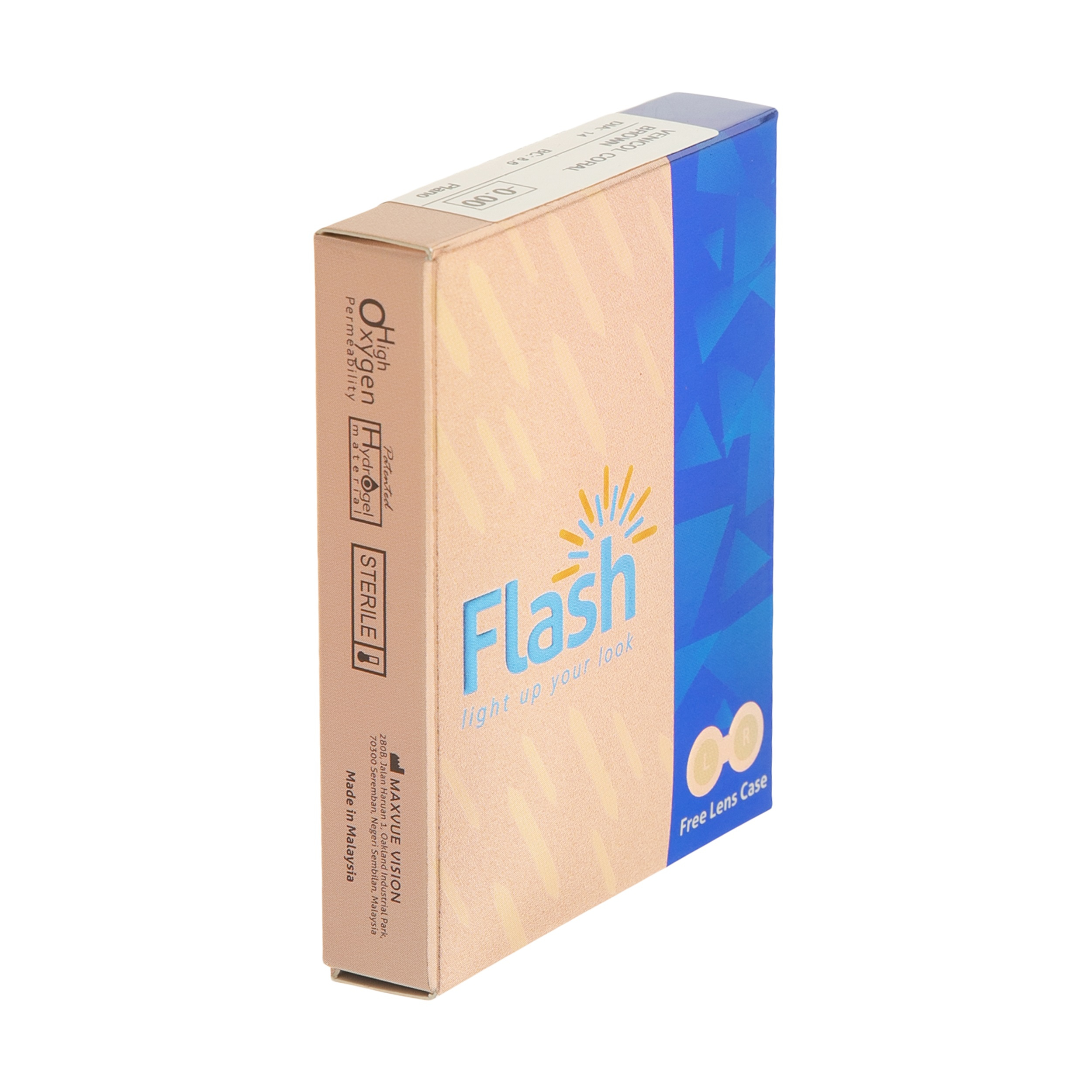 لنز چشم فلش مدل ونیکول رنگ سبز زرد-اخرایی