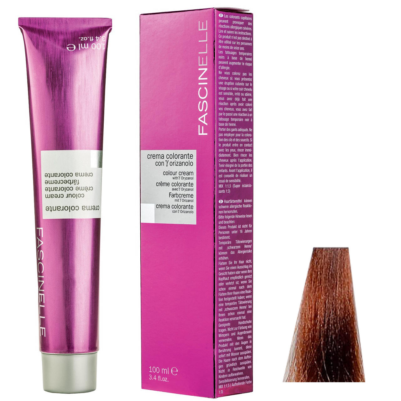 رنگ مو فشینلی سری Coppery مدل مسی تیره شماره 7.4