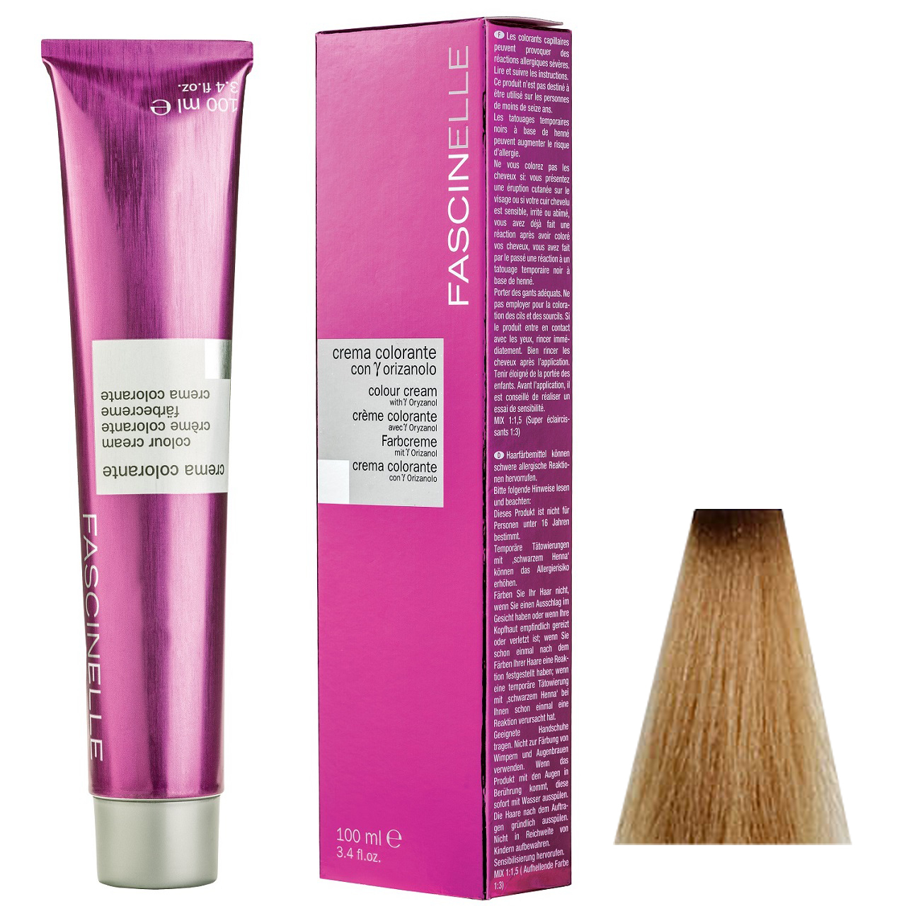 رنگ مو فشینلی سری Natural مدل بلوند زيتوني متوسط شماره 8.0