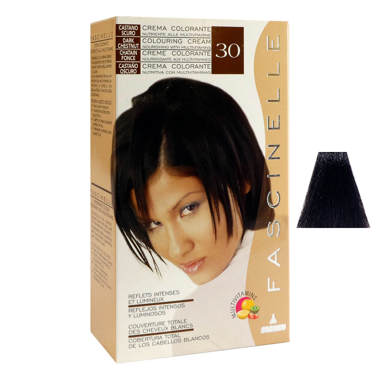 كيت رنگ مو فشینلی سری Natural مدل شاه بلوطي تيره شماره 30