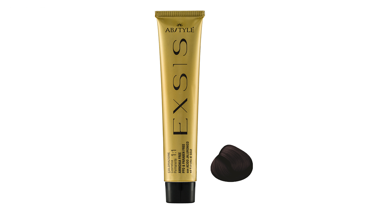 رنگ مو ای بی استایل بدون آمونیاک سری اکسیس مدل شنی ,قهوه ای شنی شماره 4.77