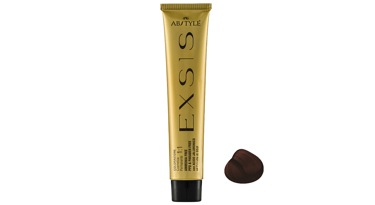 رنگ مو ای بی استایل بدون آمونیاک سری اکسیس مدل مسی,قهوه ای مسی روشن شماره 5.4