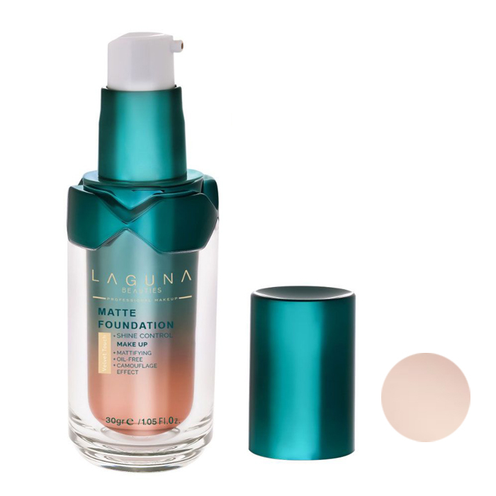 کرم پودر مایع لاگونا مدل MATTE شماره LMF02 مناسب برای پوست چرب و مختلط  وزن 30 گرم