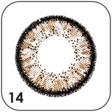 لنز چشم بیوتی شماره 14 رنگ قهوه ای تیره دور مشکی