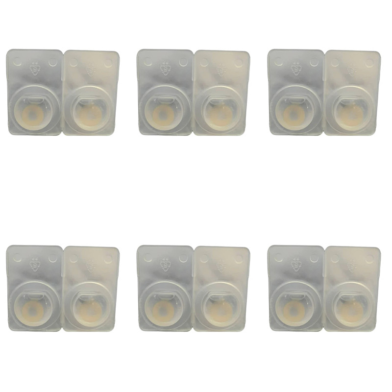 لنز چشم گریس شماره 14 رنگ عسلی خاکی مجموعه ۶ عددی