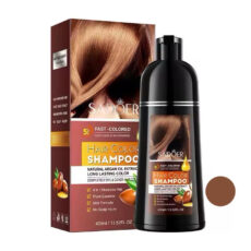 شامپو رنگ سادور مدل آرگان حجم 400 میلی لیتر رنگ قهوه ای شاه بلوطی