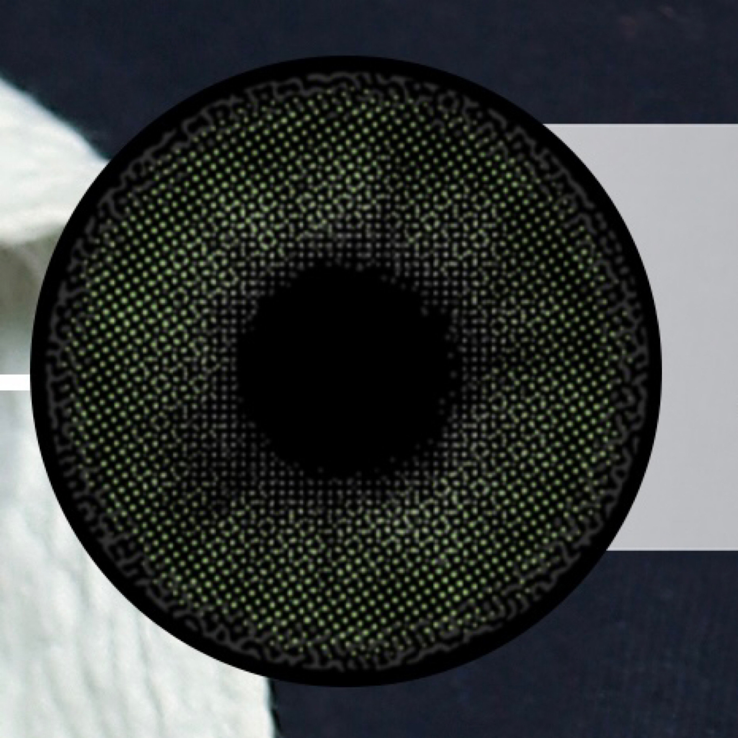 لنز چشم رویال ویژن کد 377 رنگ سبز متوسط هاله دار