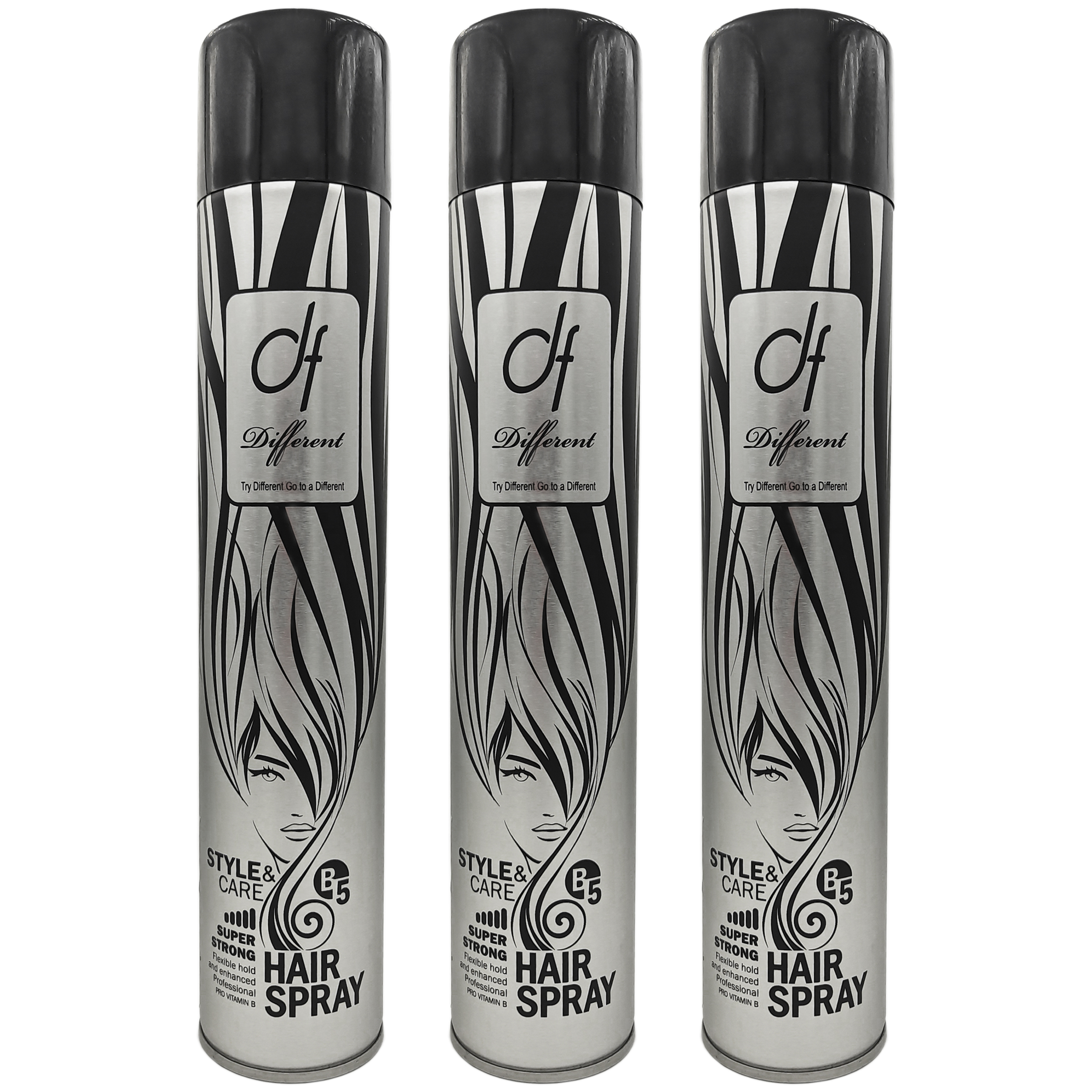 اسپری حالت دهنده مو دیفرنت مدل B5 حجم 500 میلی لیتر مجموعه 3 عددی