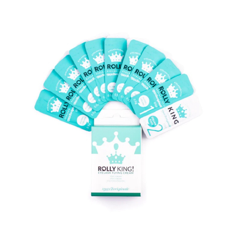 مجموعه لیفت ابرو و مژه رولی کینگ مدل max2 بسته 20 عددی