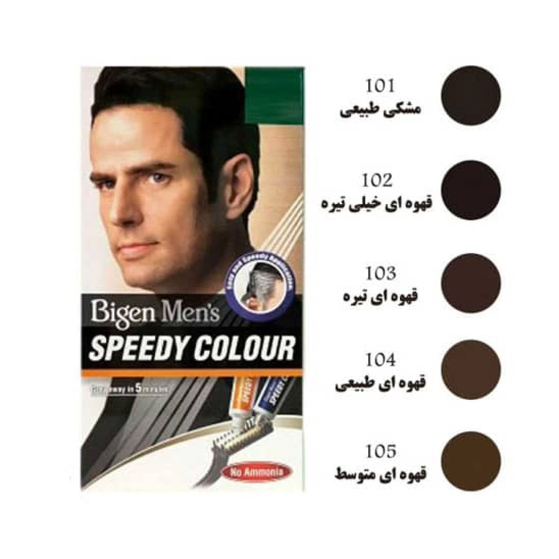 کیت رنگ مو بیگن سری speedy colour مدل brown black شماره 102