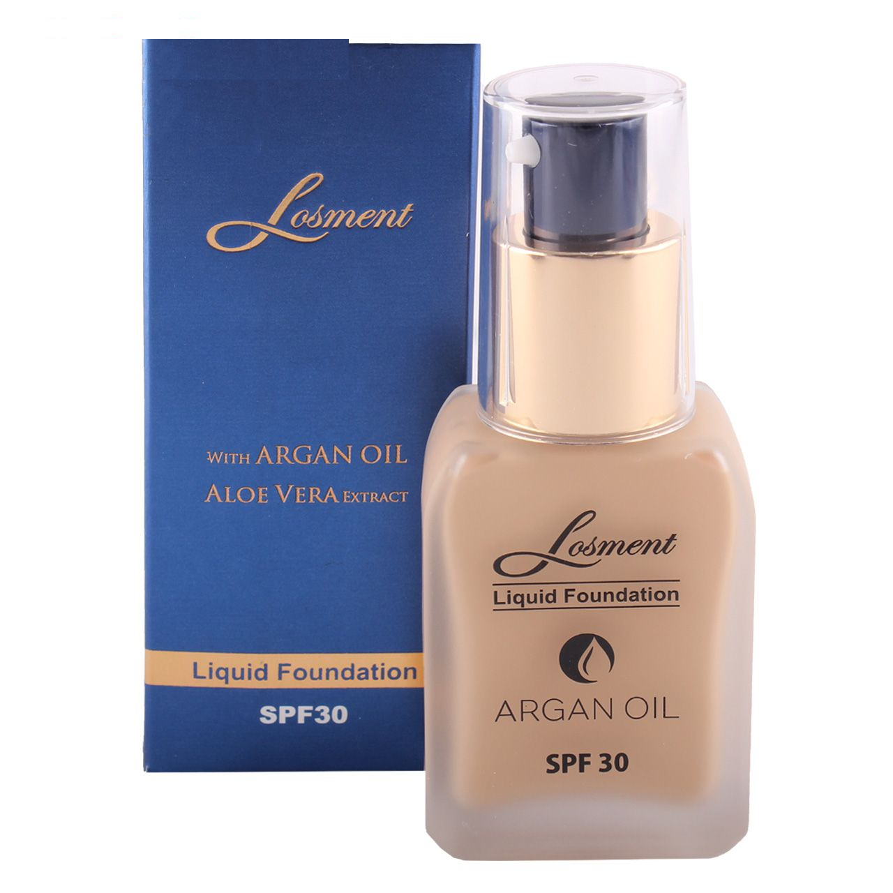 کرم پودر لوسمنت SPF30 حاوی روغن آرگان و آلوئه ورا شماره L201 حجم 36 میلی لیتر