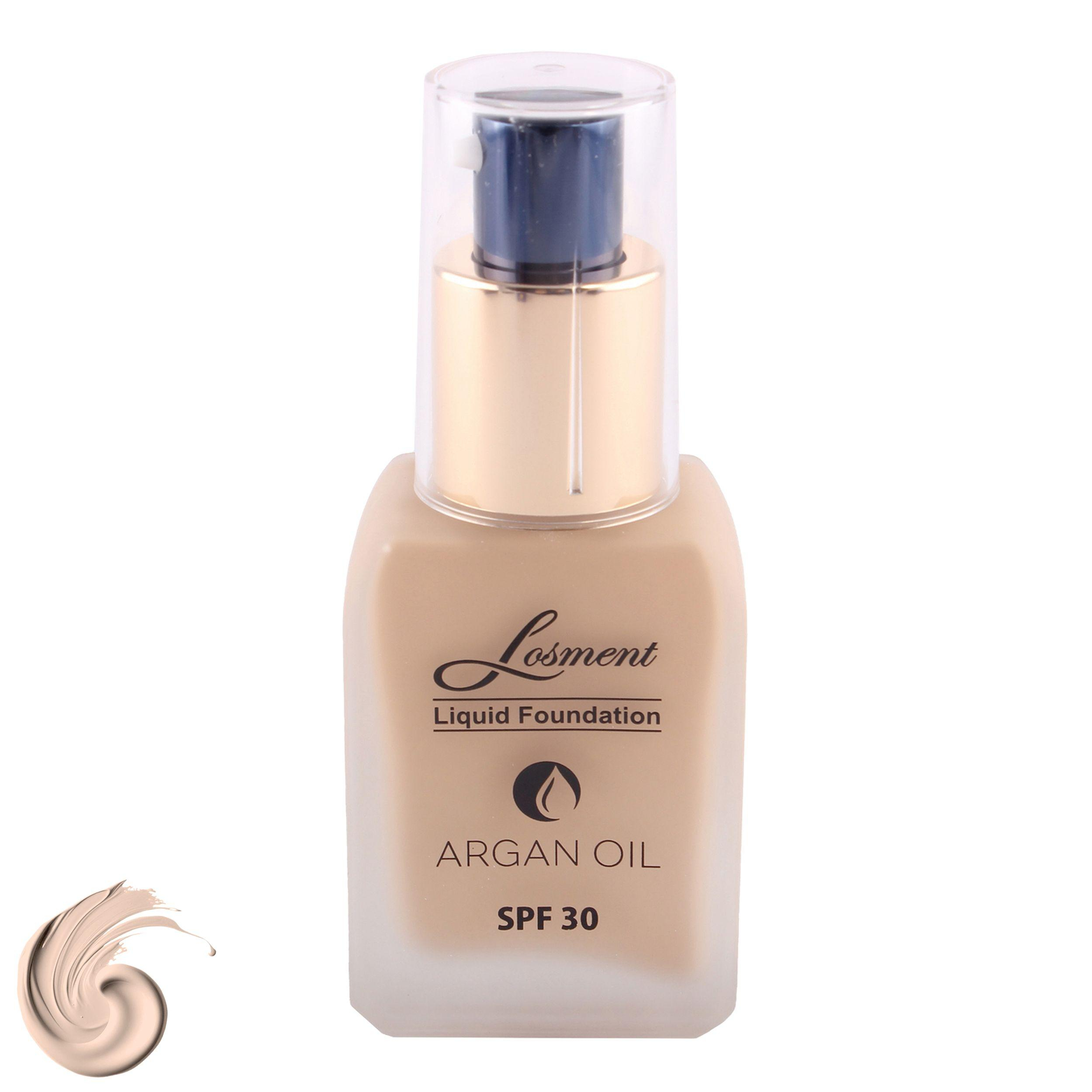 کرم پودر لوسمنت SPF30 حاوی روغن آرگان و آلوئه ورا شماره L204 حجم 36 میلی لیتر