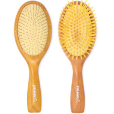 برس چوبی بزرگ حرفه ای دندانه چوبی و فلزی دلگان مدل W01-1400001 بسته 2 عددی