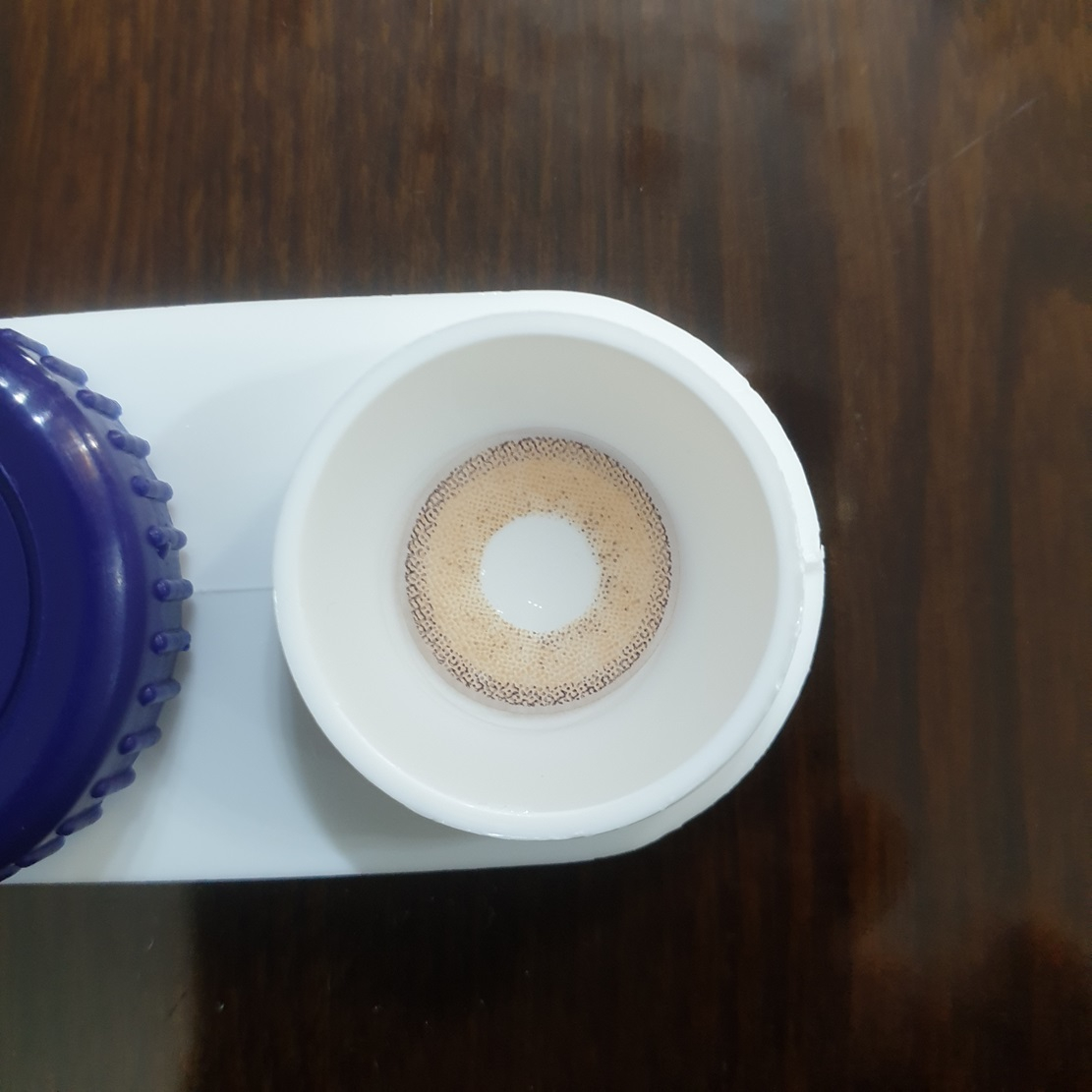 لنز چشم سالانه فلش مدل ویال  رنگ عسلی روشن