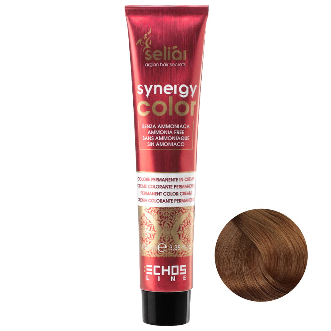 رنگ مو اچ اس لاین شماره 8.7 حجم 100 میلی لیتر رنگ بلوند قهوه‌ای روشن