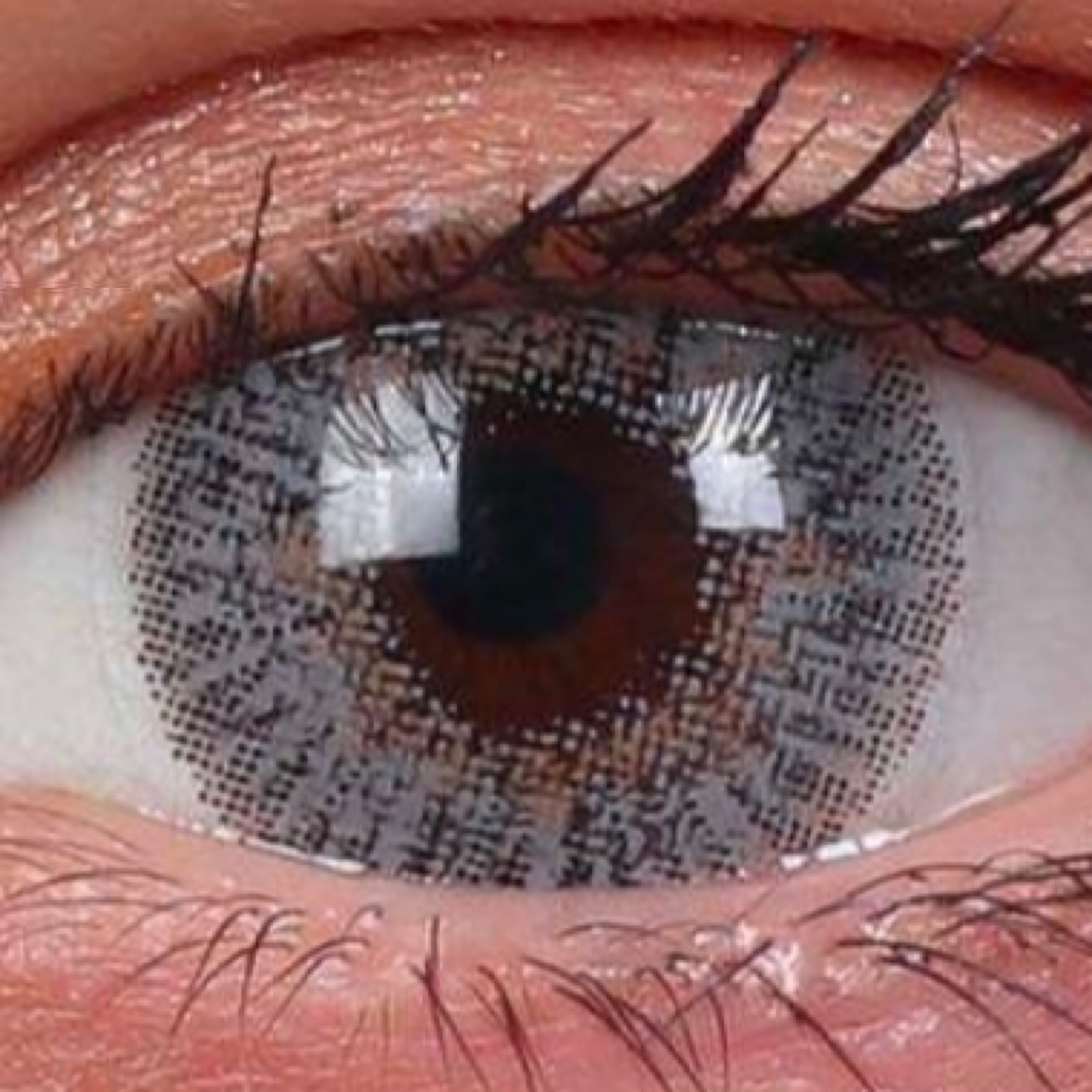 لنز چشم هرا گریس تمیم کانتکت لنز کد 99 رنگ خاکستری عسلی رگه دار