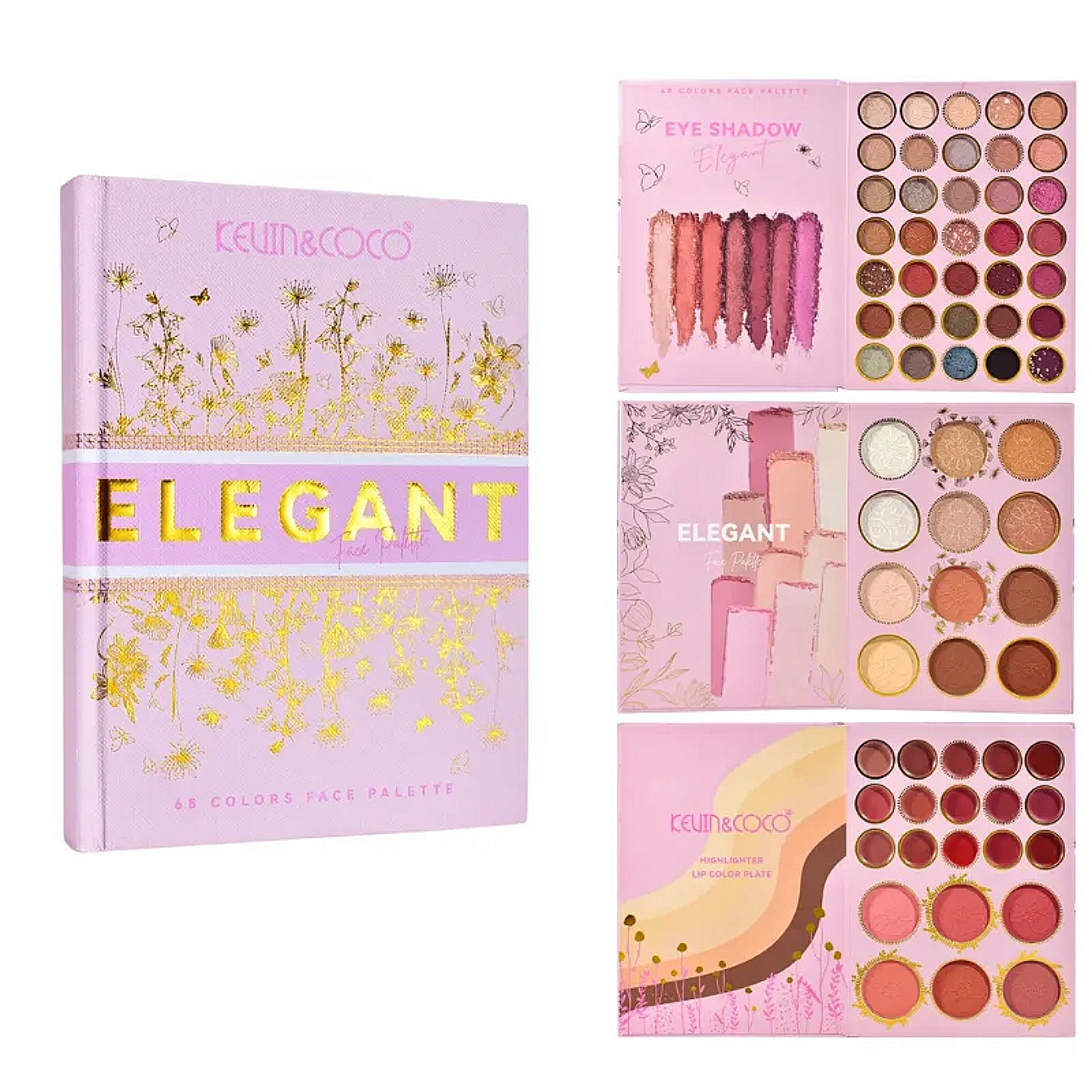 پالت آرایش صورت کوین کوکو مدل elegant کد 01