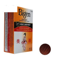 رنگ مو پودری بیگن شماره 47 وزن 6 گرم رنگ بلوطی تیره