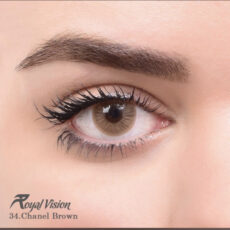 لنز چشم رویال ویژن شماره 34 رنگ عسلی رگه دار