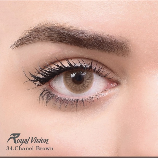 لنز چشم رویال ویژن شماره 34 رنگ عسلی رگه دار