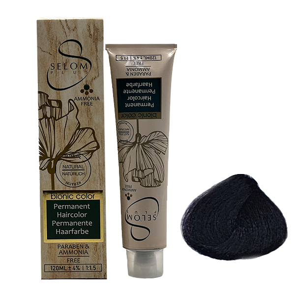 رنگ مو سلوم شماره 1.1 حجم 120 میلی لیتر رنگ مشکی پر کلاغی