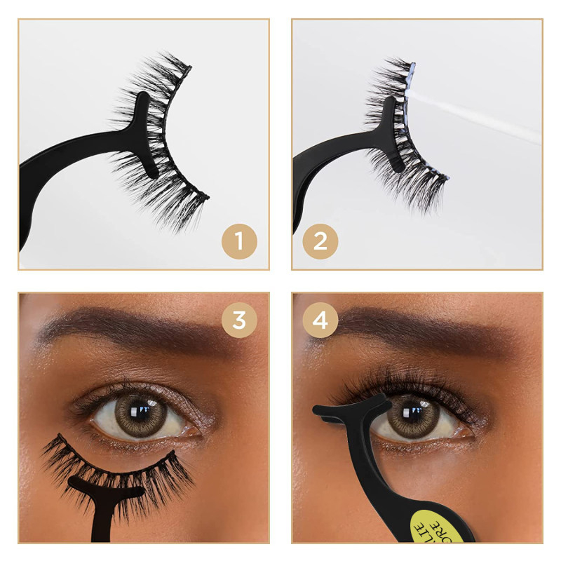 پنس مژه رزالی فیوره مدل TOPX03 به همراه انبر اکستنشن مژه