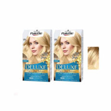 کیت رنگ مو پلت سری DELUX شماره UIL حجم 59 میلی لیتر رنگ بلوند روشن مجموعه 2 عددی