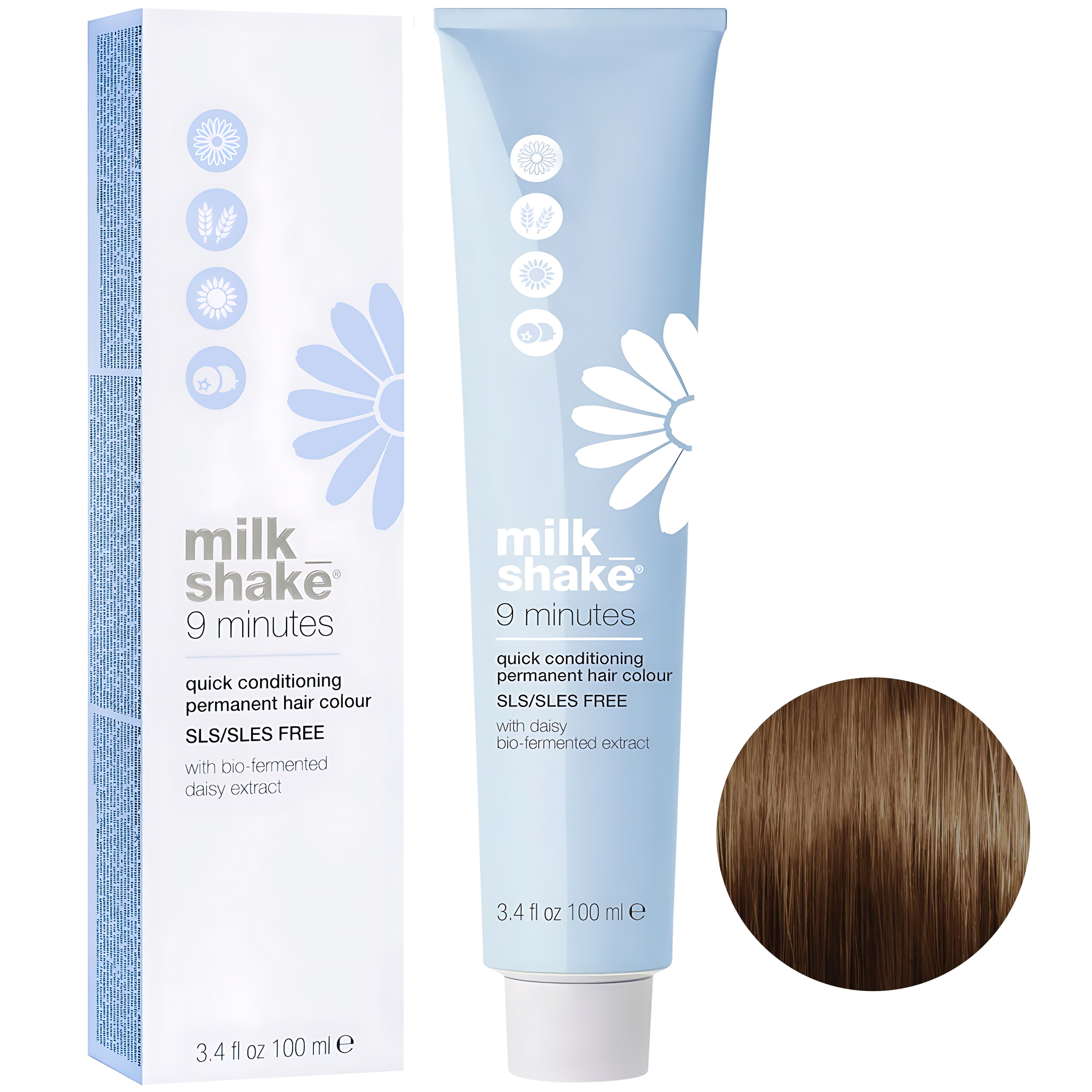 رنگ مو میلک شیک شماره 6.0 حجم 100 میلی لیتر رنگ بلوند تیره