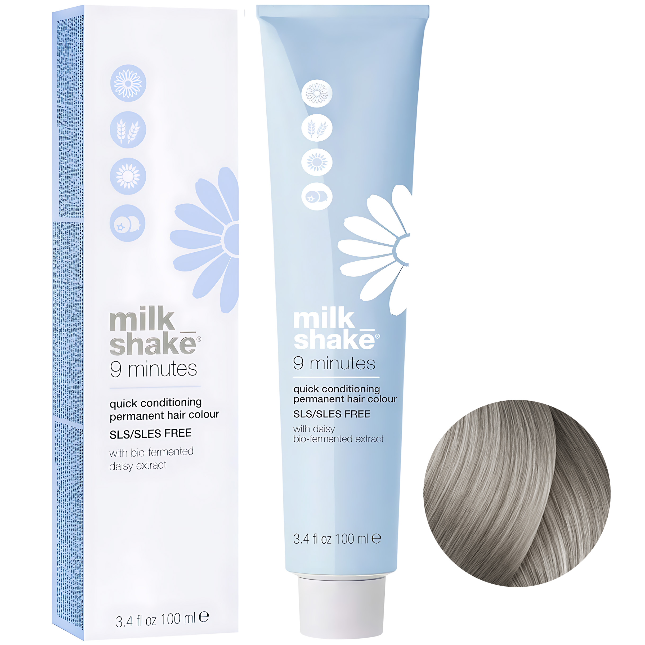 رنگ مو میلک شیک شماره 9.1 حجم 100 میلی لیتر رنگ بلوند خیلی روشن دودی