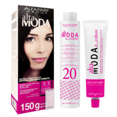 کیت رنگ مو آلتا مودا شماره 5.3 وزن 150 گرم رنگ قهوه ای روشن