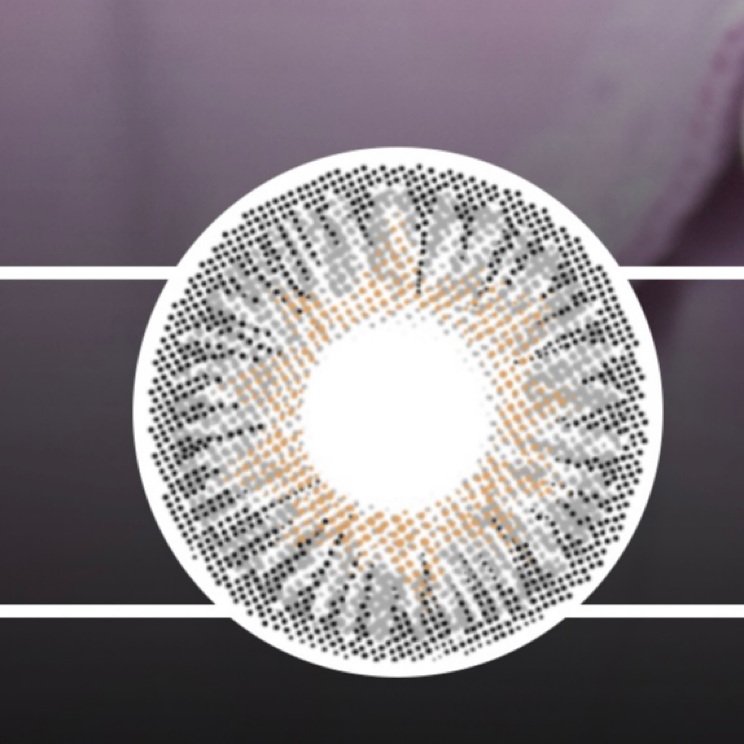 لنز چشم هرا گریس تمیم کانتکت لنز کد 99 رنگ خاکستری عسلی رگه دار