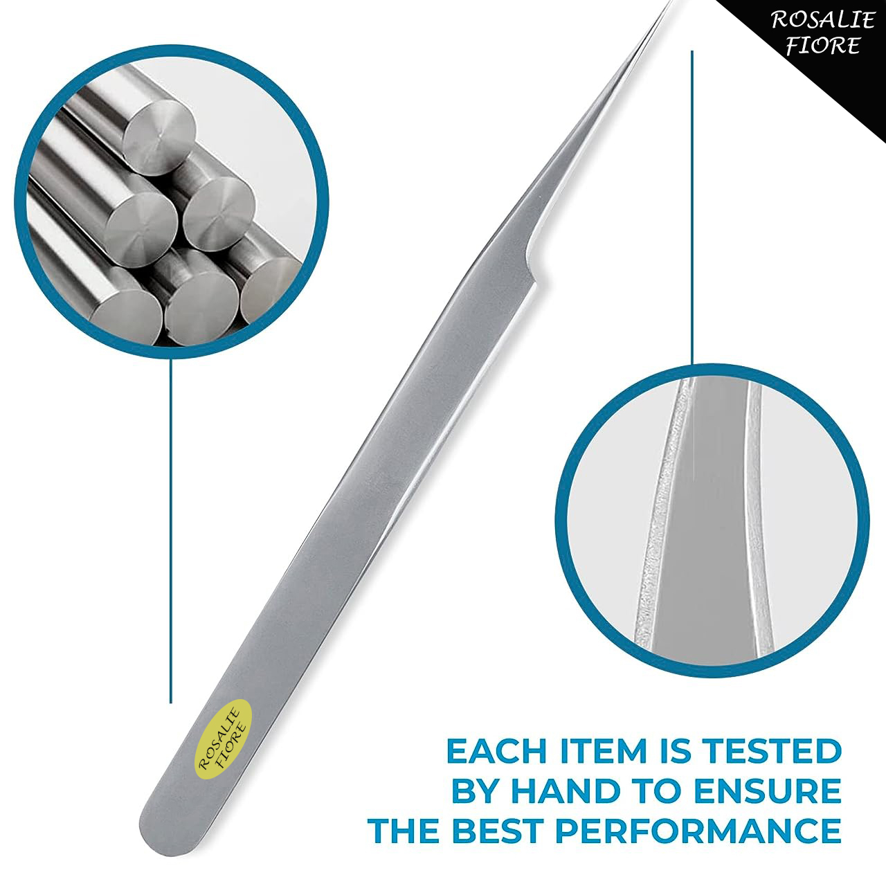 انبر اکستنشن مژه رزالی فیوره مدل TWIN05 بسته 5 عددی