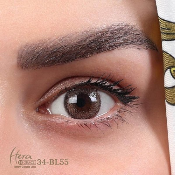 لنز چشم گریس هرا شماره 34 مدل BL 55 رنگ عسلی دور تیره