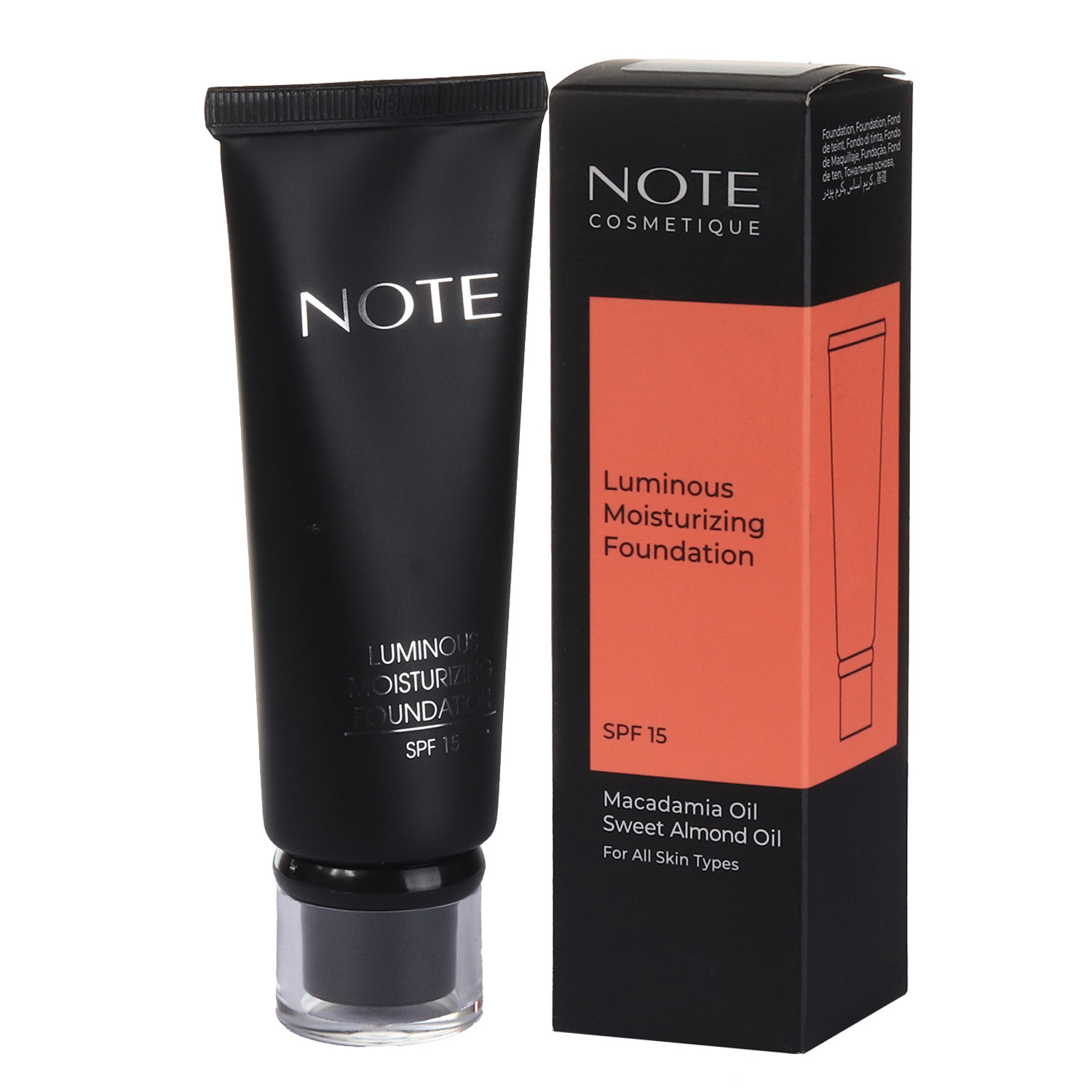 کرم پودر مایع spf15 نوت مدل Luminous Moisturizing Foundation شماره 9 مناسب برای انواع پوست حجم 35 میلی لیتر