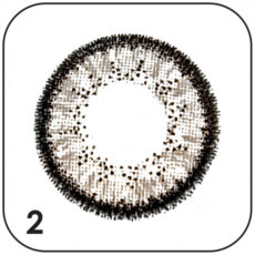 لنز چشم بیوتی شماره 2 رنگ خاکستری روشن دور مشکی