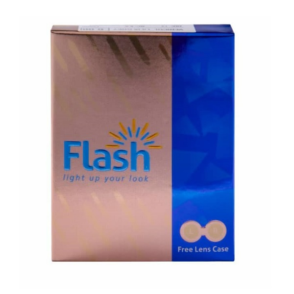 لنز چشم سالانه فلش مدل ویال  رنگ عسلی روشن