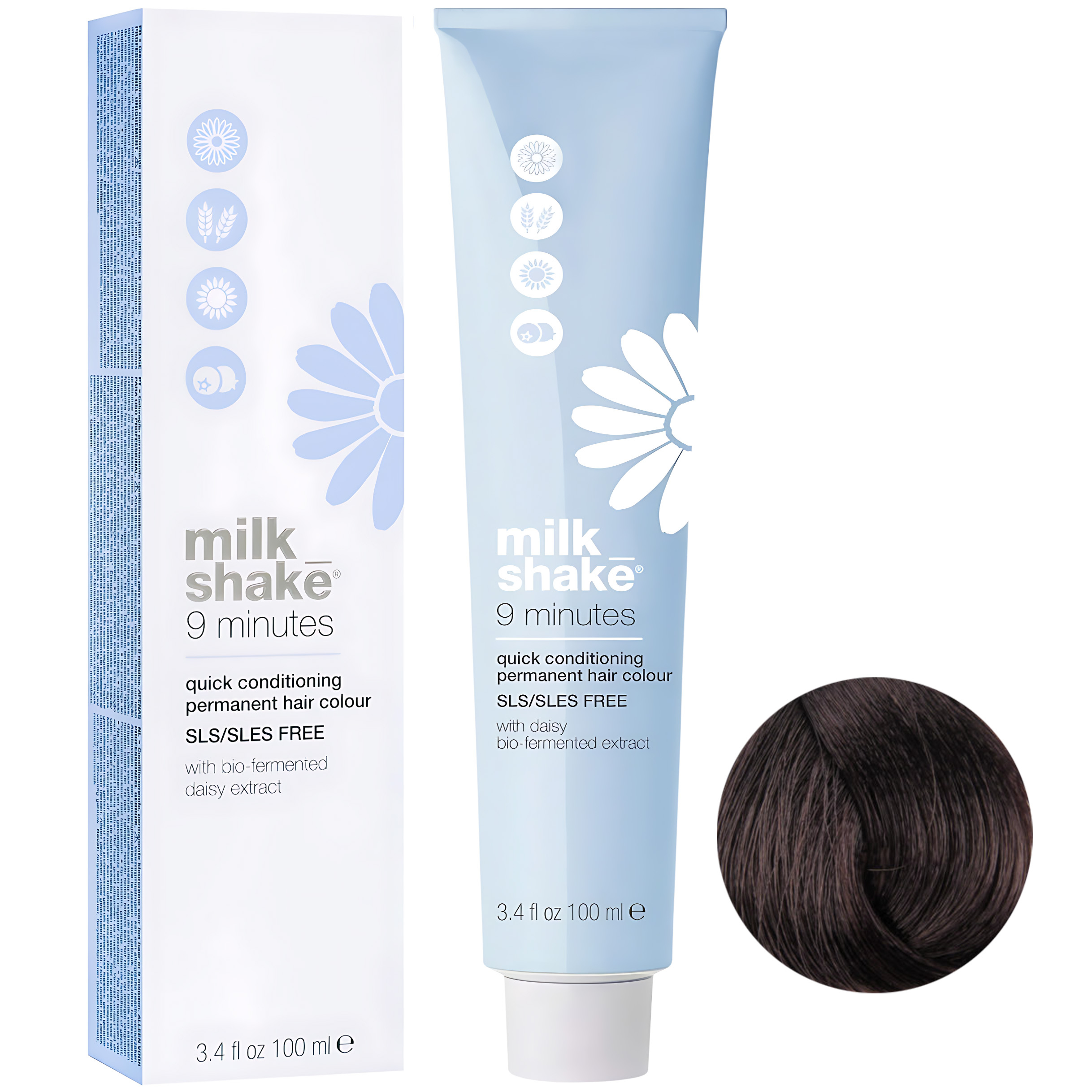 رنگ مو میلک شیک شماره 5.16 حجم 100 میلی لیتر رنگ قهوه‌ای روشن قرمز دودی تشدید شده